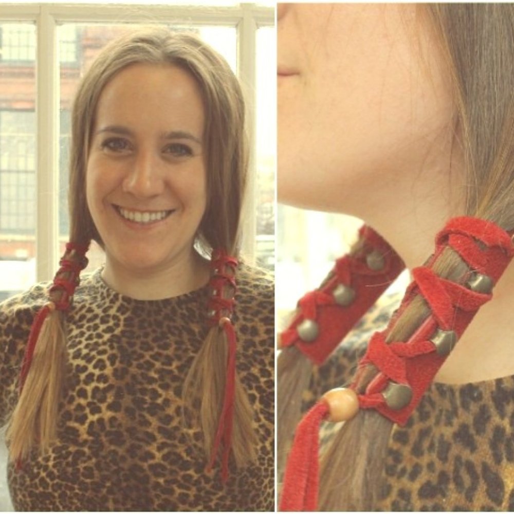 Free People Suede Pony Lasso Hair Cuff Set -  NEW